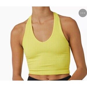 Free People Movement Free Throw Crop Top Lemon Verbena